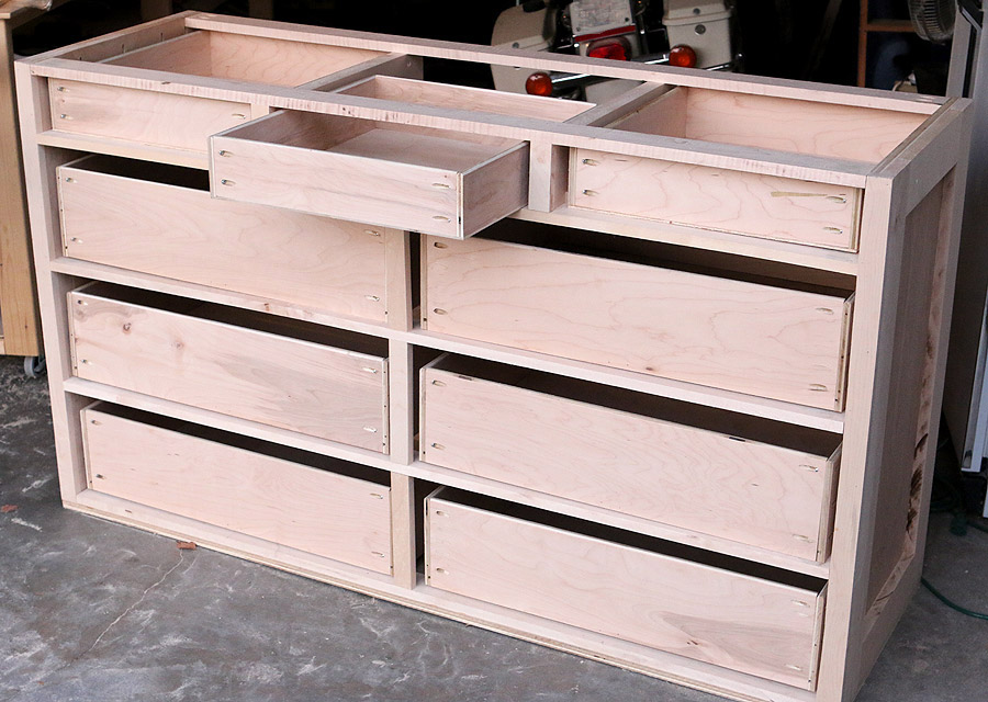 How to build dresser drawers