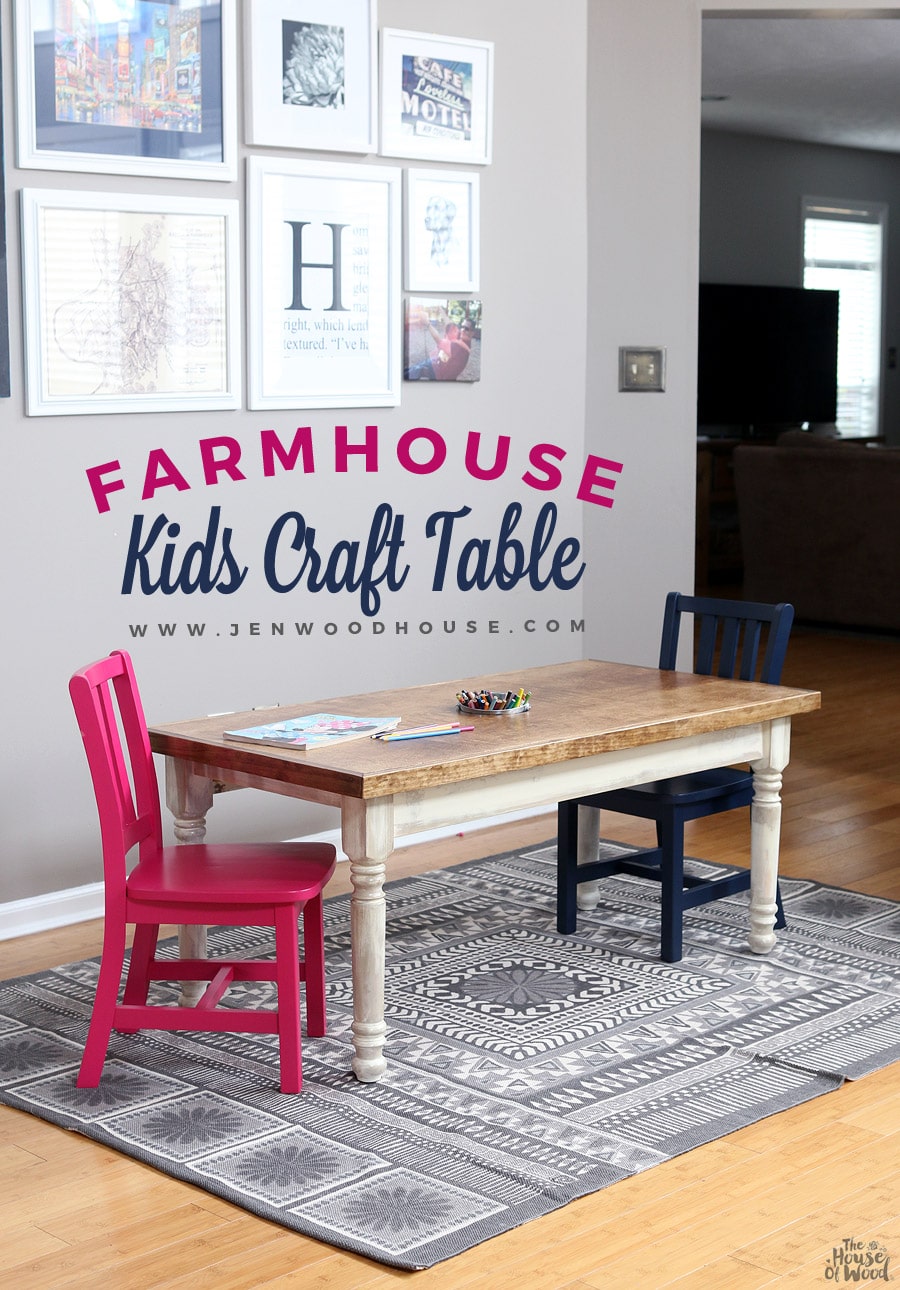 How to build a DIY farmhouse kids craft table