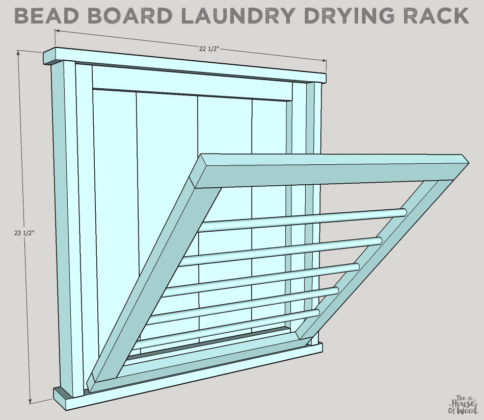 Ballard Designs-Inspired Laundry Drying Rack #diy #laundry #rack #ballarddesigns