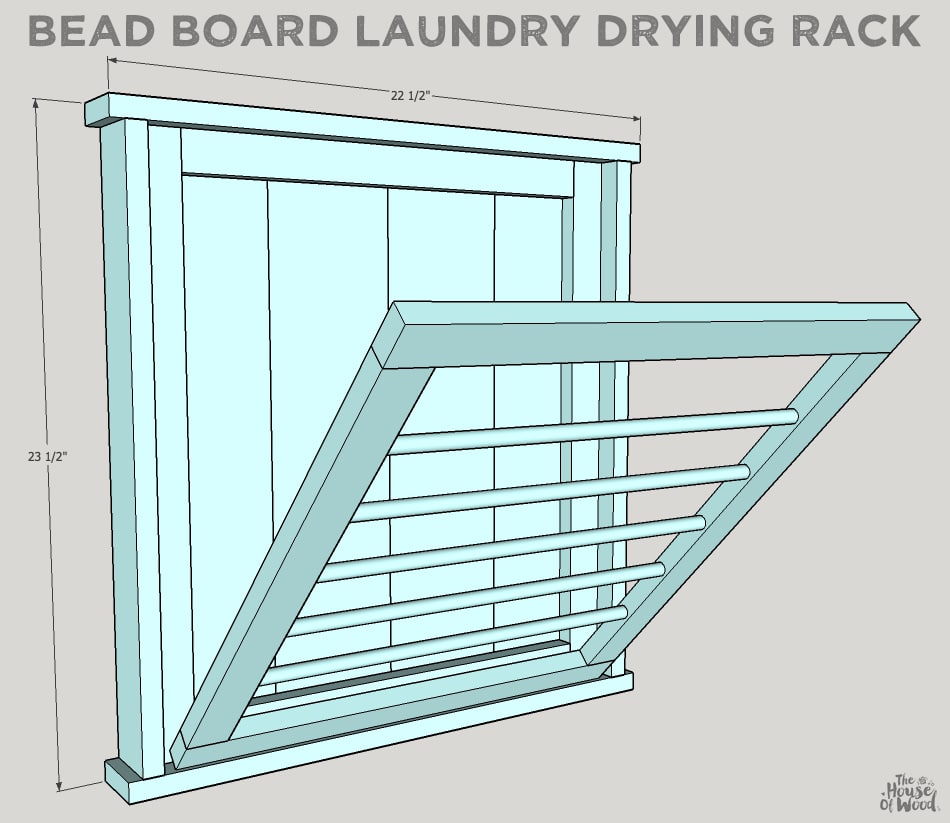 The Beadboard Drying Rack, Wall Mounted