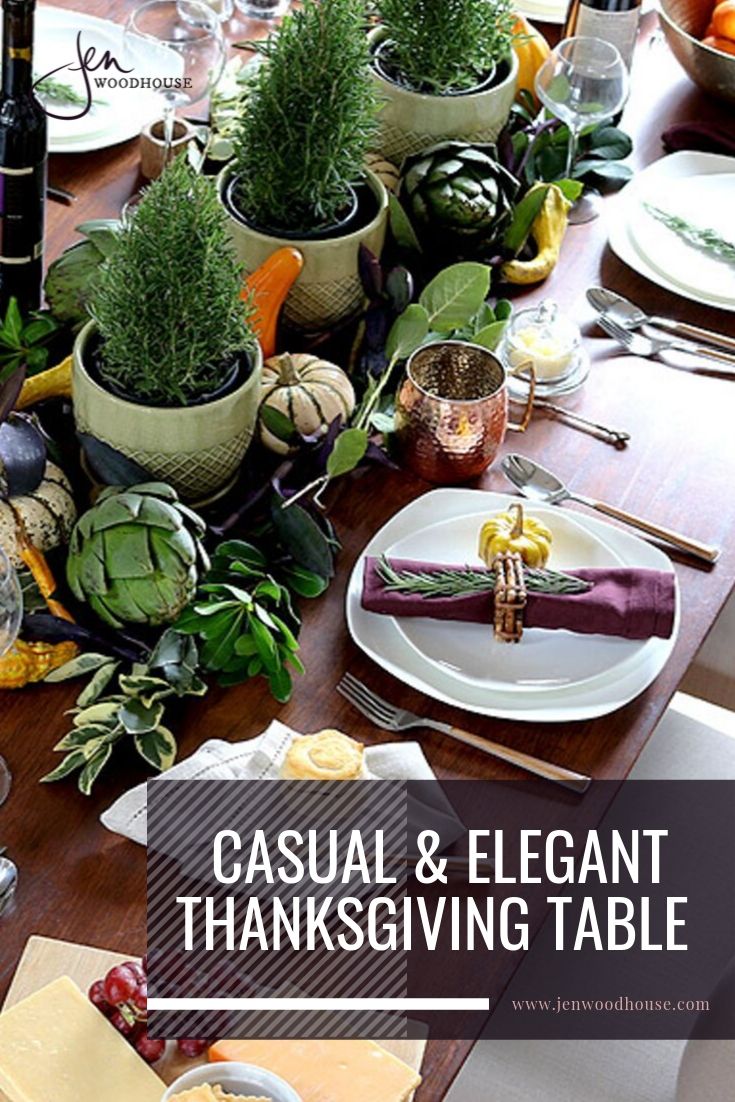 Casual and Elegant Thanksgiving Table