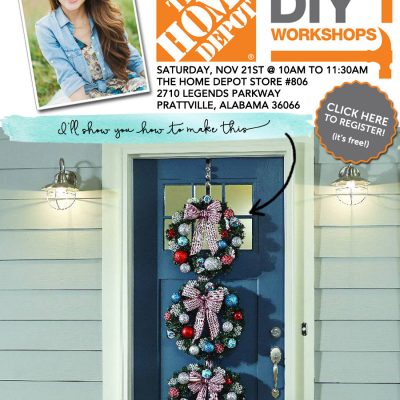 Home Depot DIY Workshop: Holiday Wreath Trio