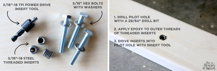 How to install threaded inserts