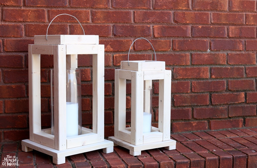 Build a pair of rustic lanterns out of scrap wood - via Jen Woodhouse #scrapwoodchallenge