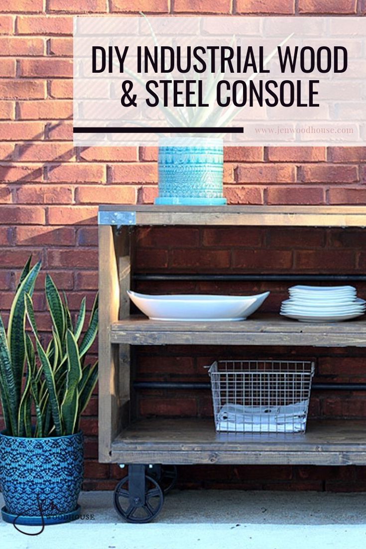 Build this Restoration Hardware console table for a fraction of the price with these DIY plans from Jen Woodhouse! | #DIY #DIYconsole