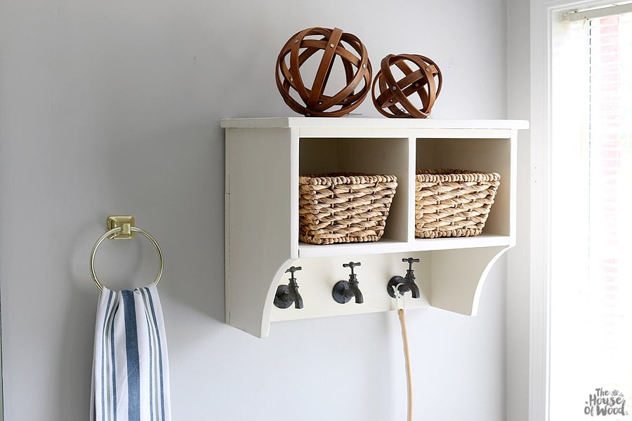 DIY Bathroom Storage Shelves - Houseful of Handmade