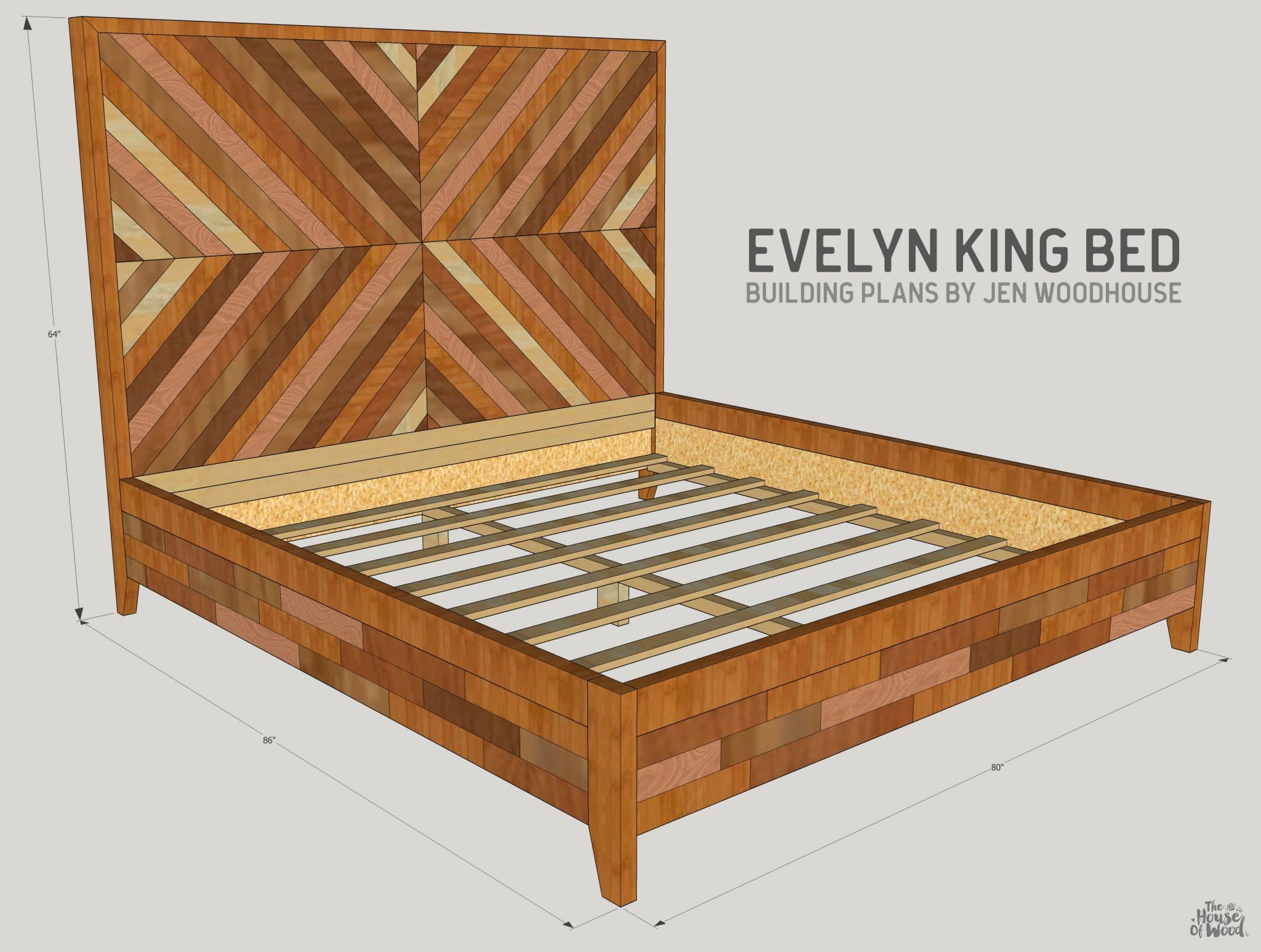 Chevron king deals headboard