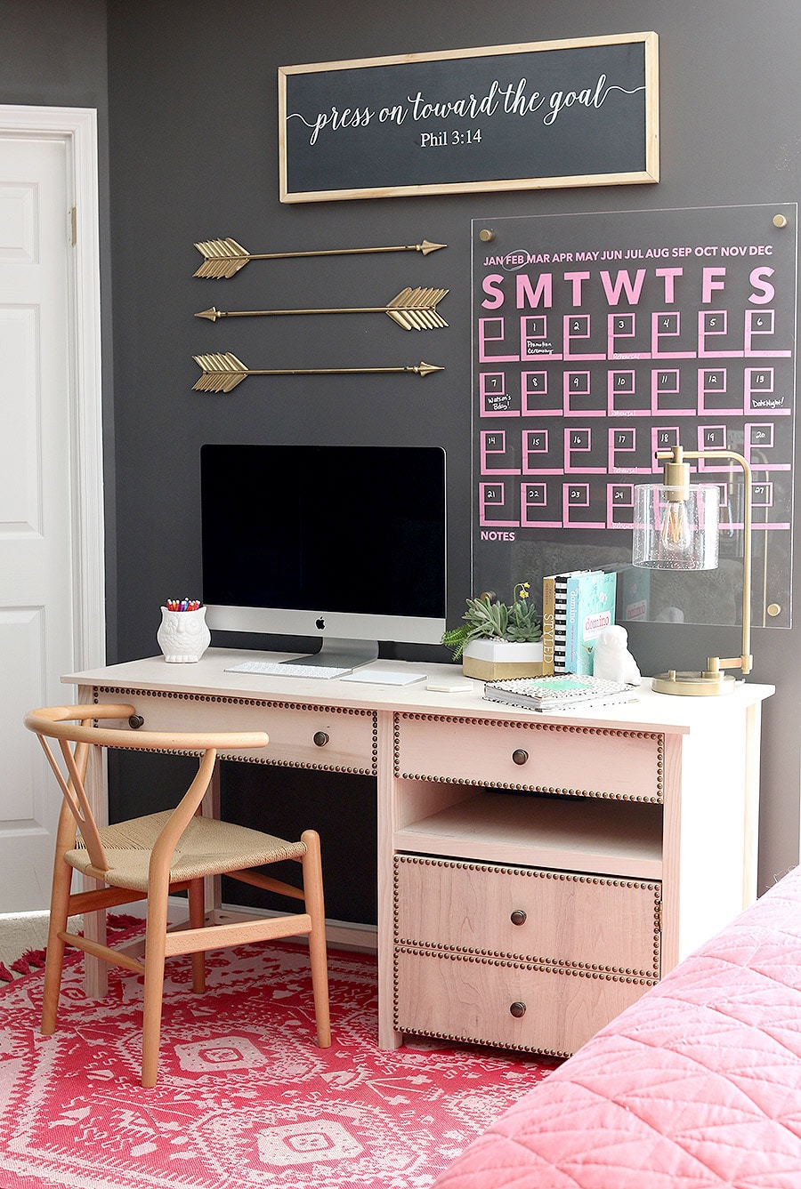 DIY Desk with Storage Bins