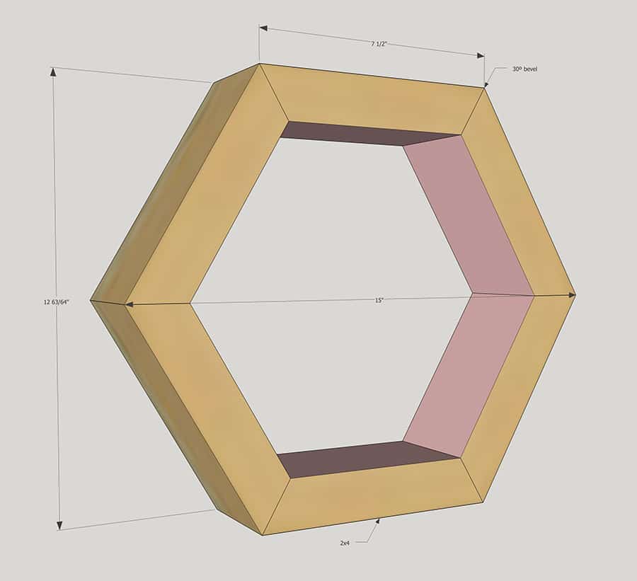 Make a DIY hexagon planter out of 2x4 scrap wood! Via Jen Woodhouse