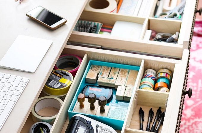 The easiest, quickest way to organize your drawers with hardwood drawer dividers! Check it out at JenWoodhouse.com