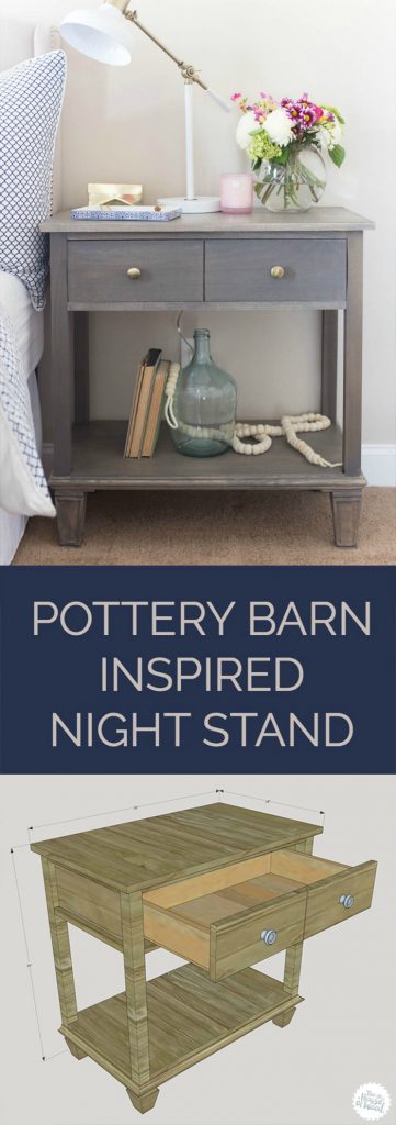 DIY Pottery Barn-Inspired Sausalito Bedside Table