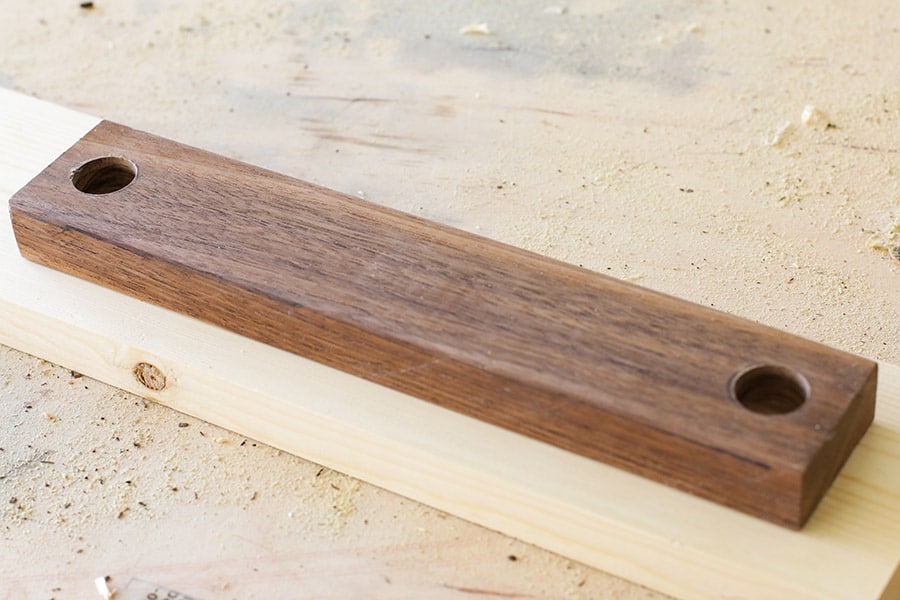 DIY acrylic and walnut desk name plate