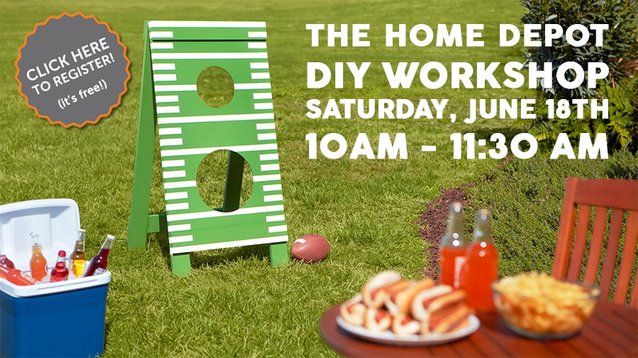 How to make a DIY father's day football toss at the Home Depot DIY Workshop