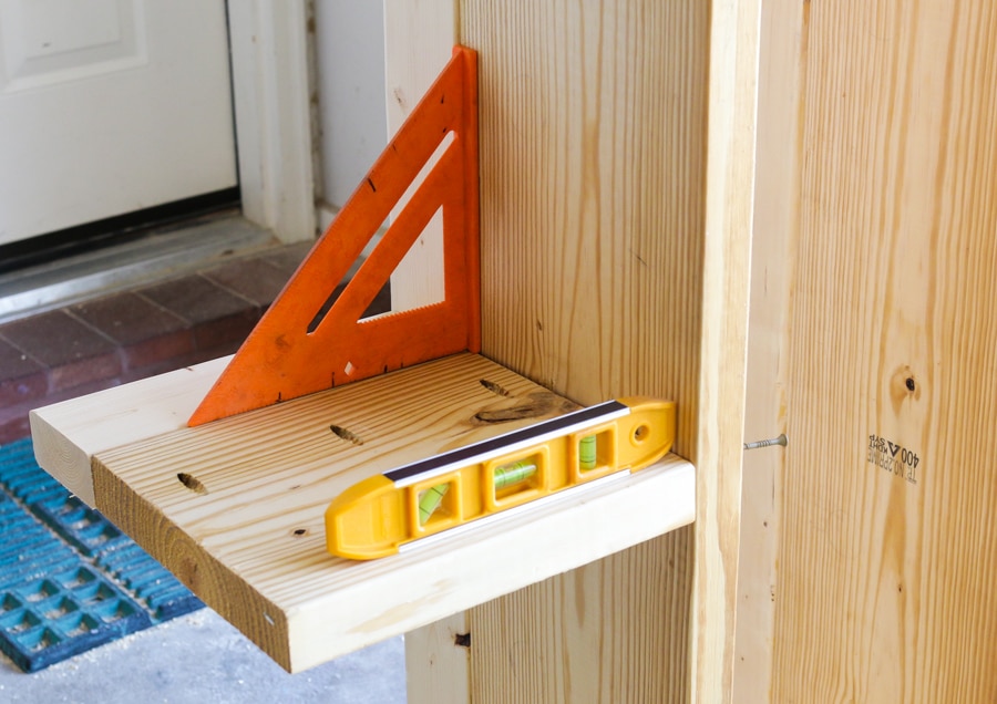 Squaring up the bookshelf dividers