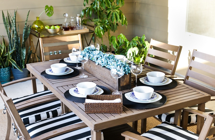 Decorating ideas for a covered patio