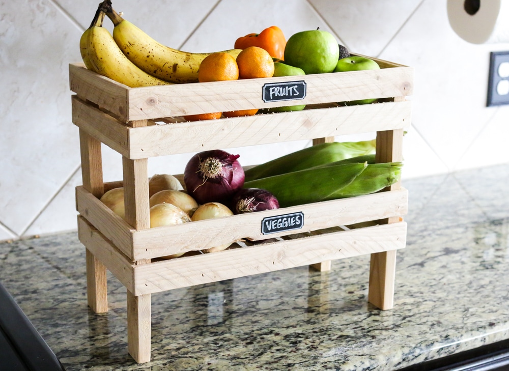 How to build a DIY stackable fruit and veggie crate