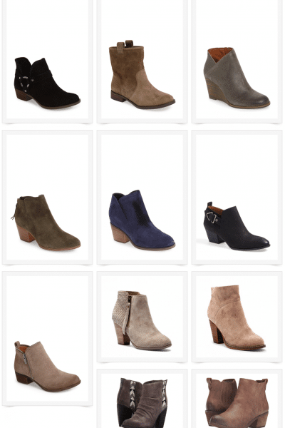 Favorite Booties - perfect for Fall! And they're all $100 or less!