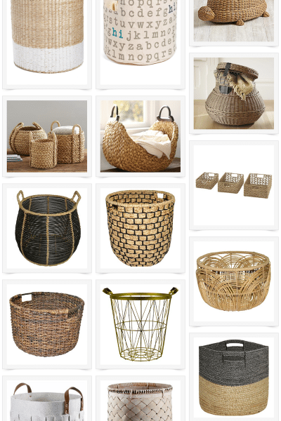 Baskets are perfect for storing toys, books, blankets and more. They're so versatile and stylish - here's a round up of my favorite ones.
