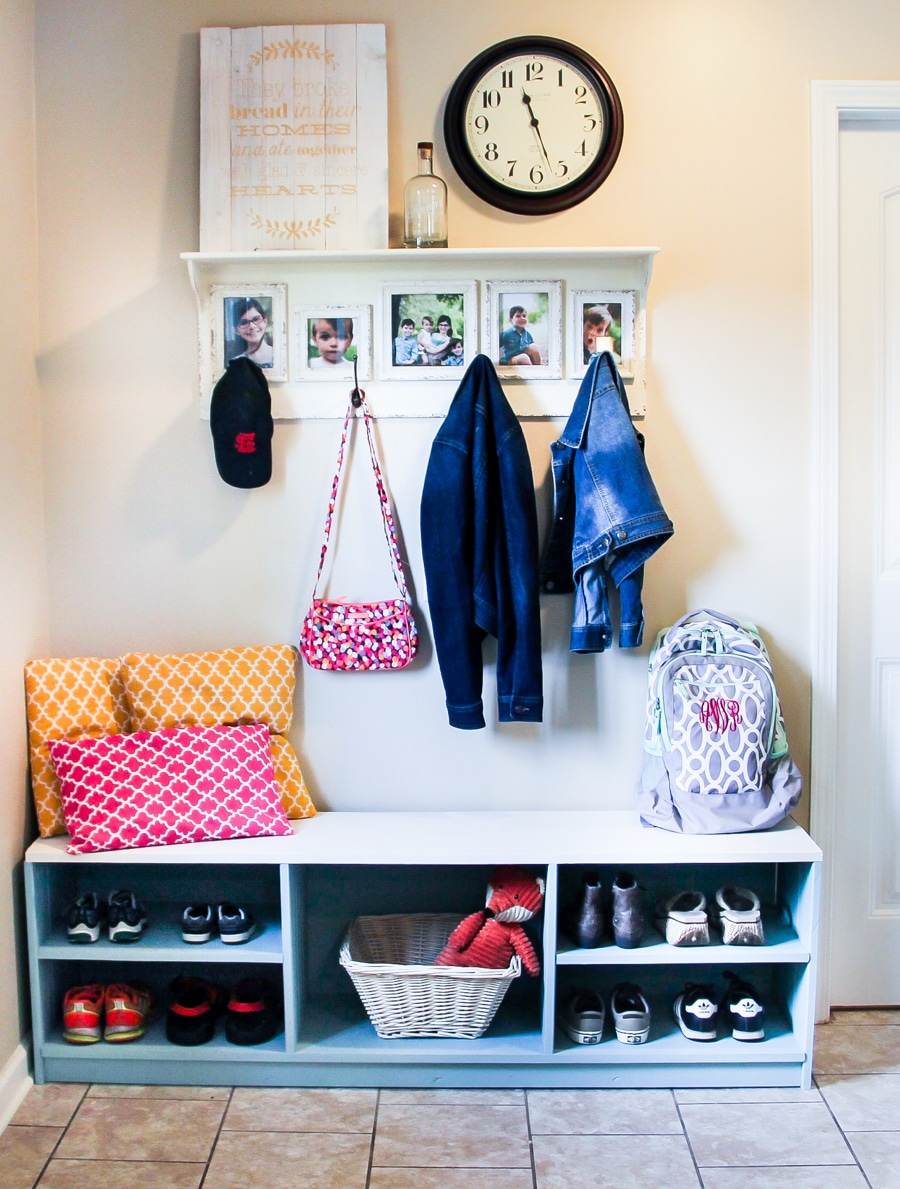 DIY Mudroom Storage Bench