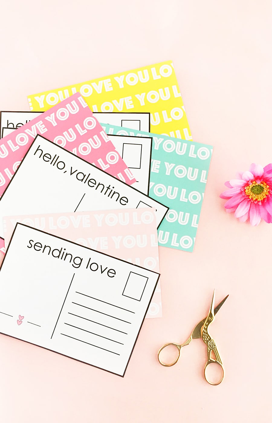 How To Make Your Very Own DIY Valentine's Postcards - Free Template!