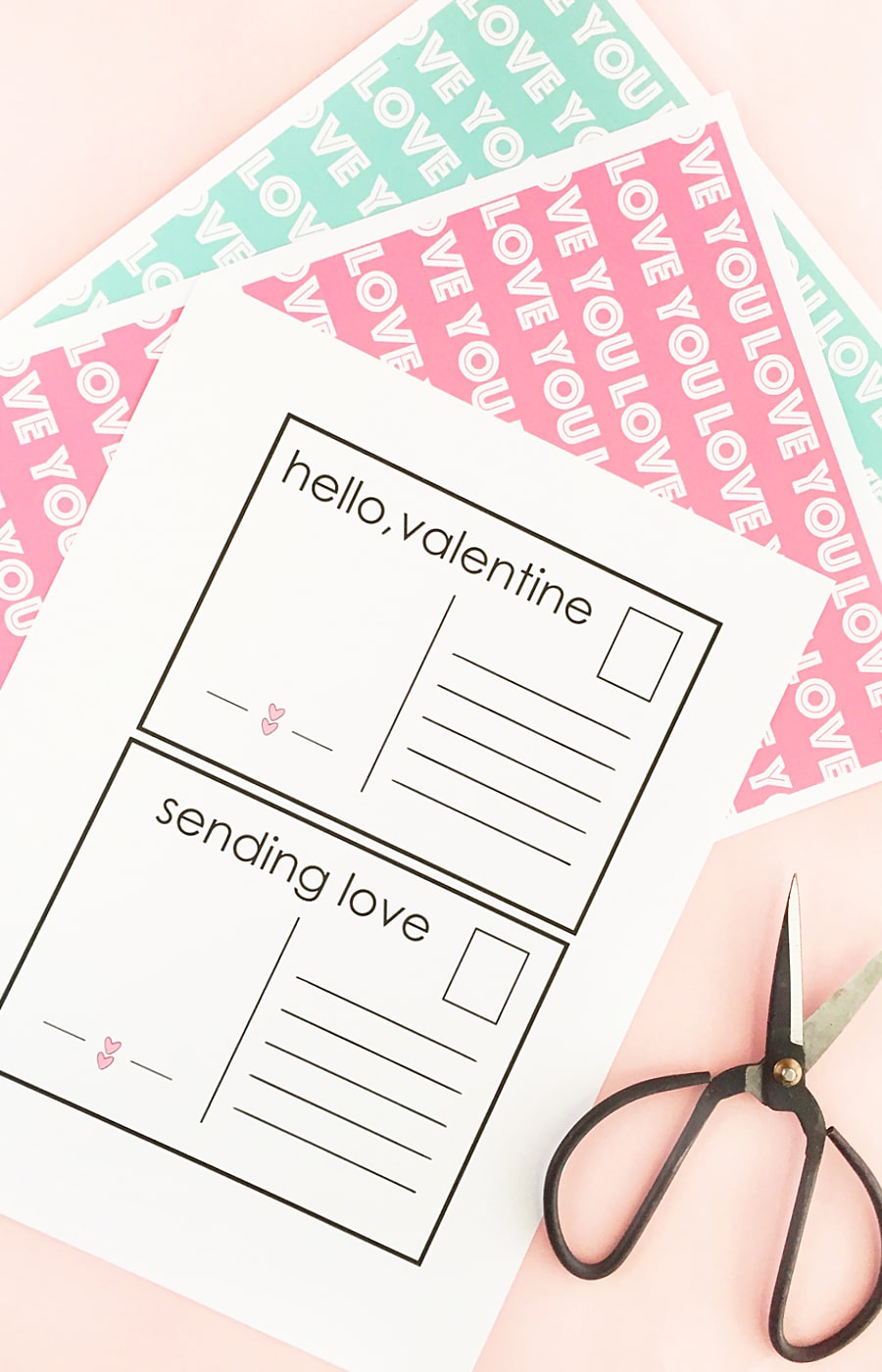 How To Make Your Very Own DIY Valentine's Postcards - Free Template!