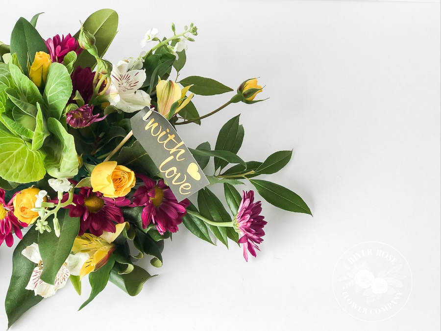 Grocery store centerpiece flower arranging