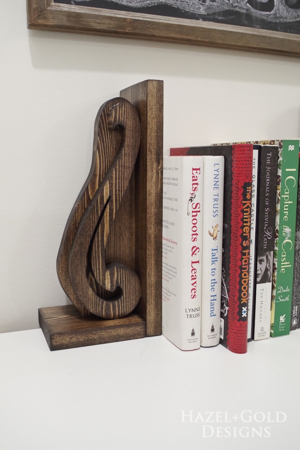 DIY Decorative Wooden Bookends- finished photo 3