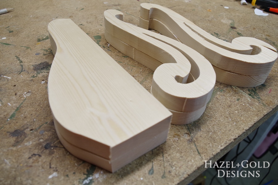 DIY Decorative Wooden Bookends - cut enough for two bookends 