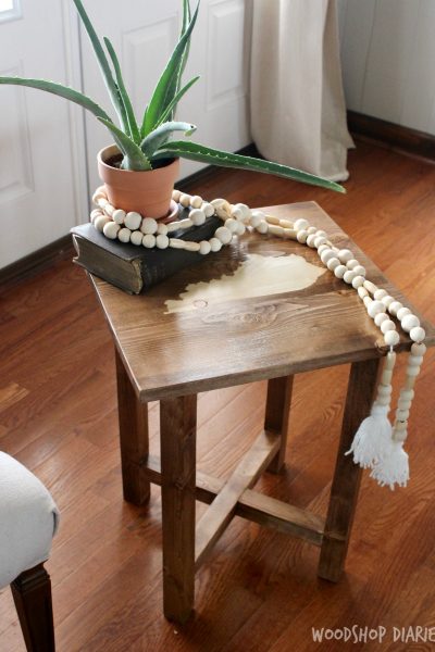 Learn how to build a simple DIY side table with a few basic tools and scrap wood!