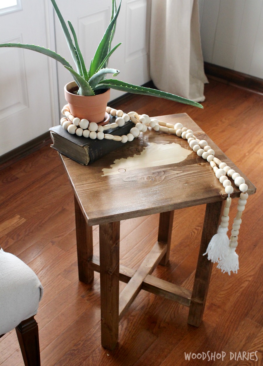 How To Build A Simple DIY Side Table With Just A Few Tools And Lumber