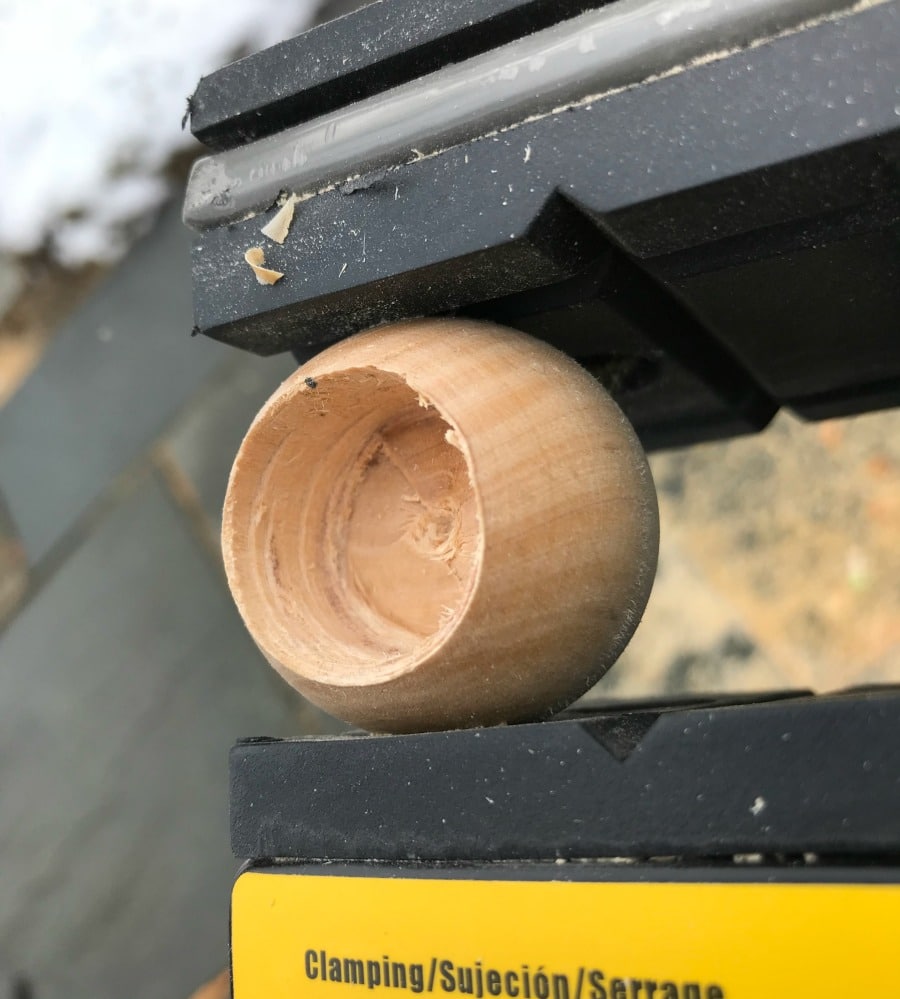 modern brass candleholder step 1 in vise