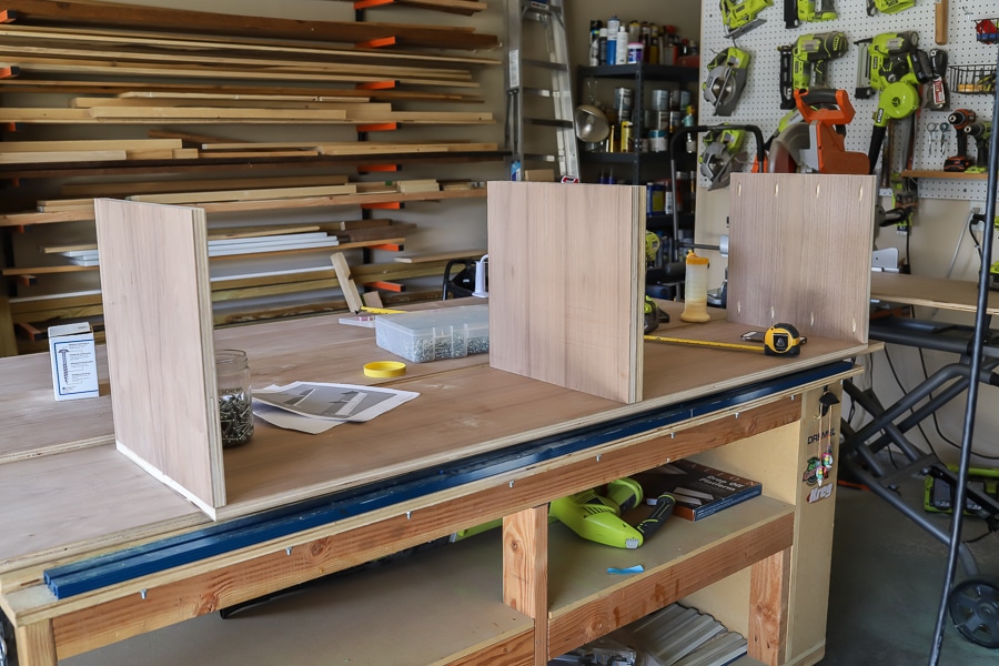 Building a DIY entertainment center out of walnut plywood