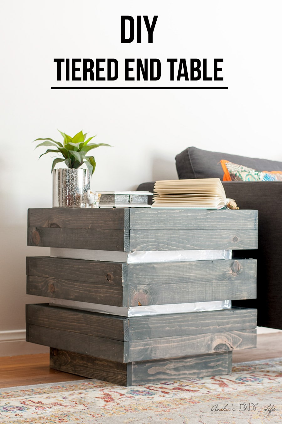 How to build a DIY chunky tiered end table