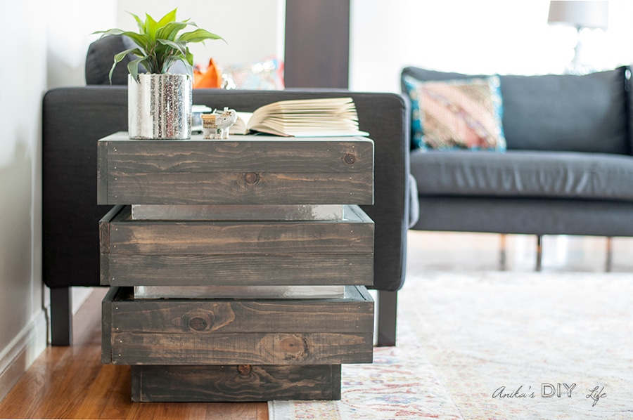 A DIY Tiered end table