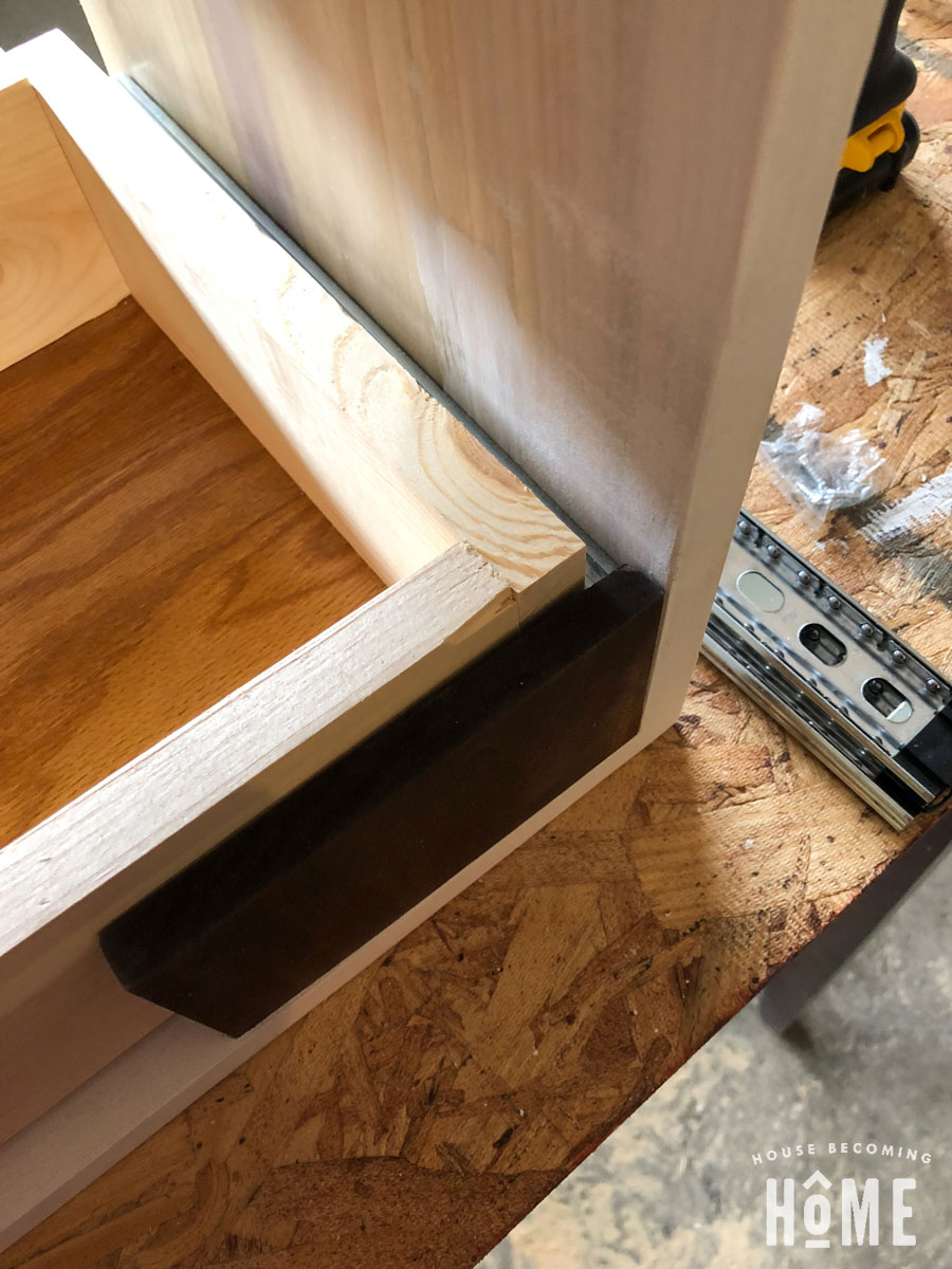 installing drawers in nightstand
