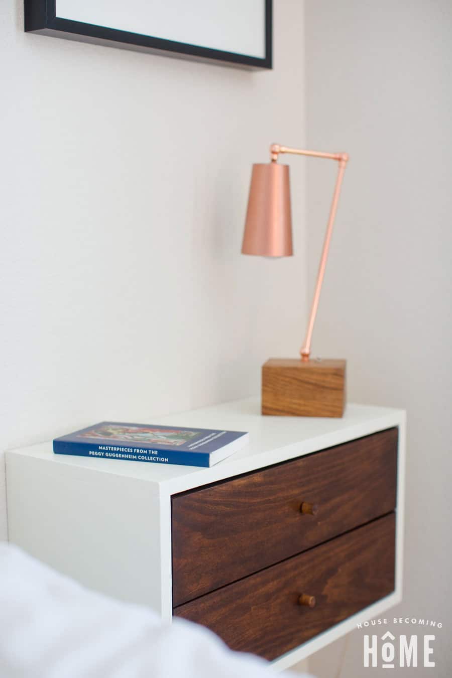 side view floating nightstand