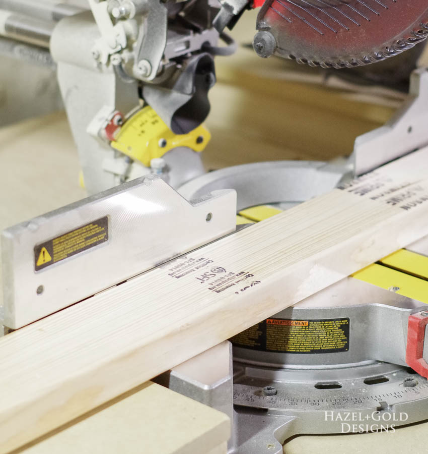 Easy DIY Outdoor Bench - Cut 2x4s to sizes you need