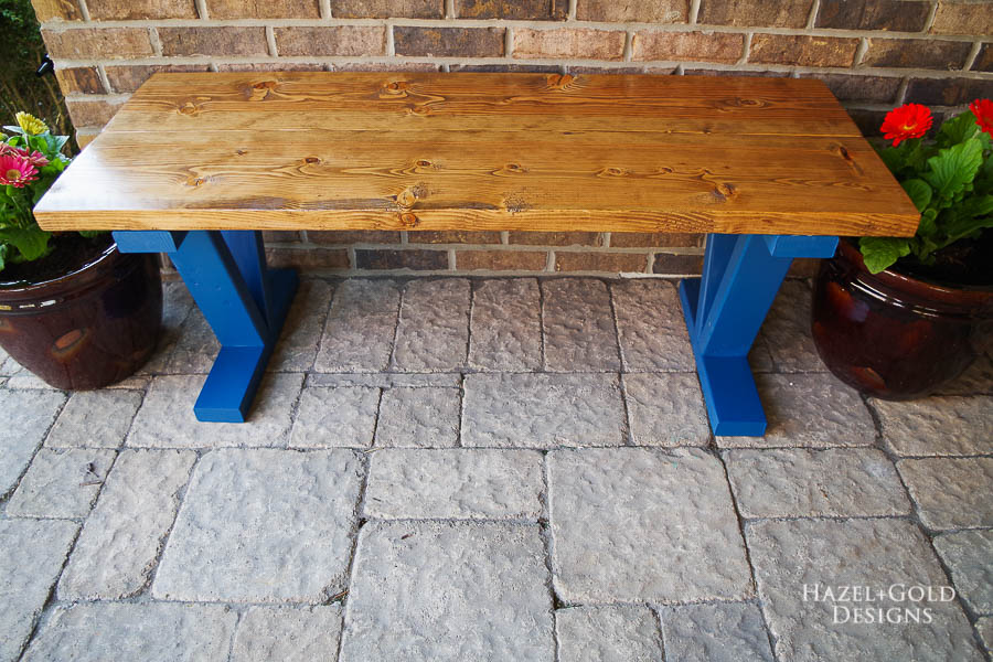 Easy DIY Outdoor Bench - horizontal1