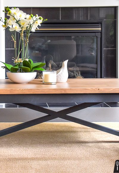 How to build a rustic industrial Restoration Hardware inspired coffee table