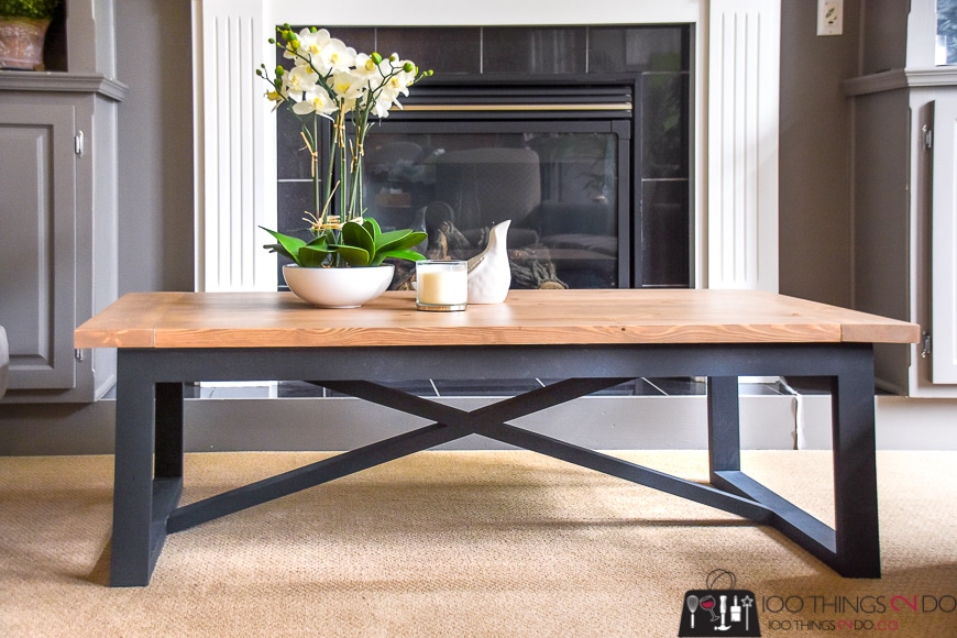 How to build a rustic industrial Restoration Hardware inspired coffee table