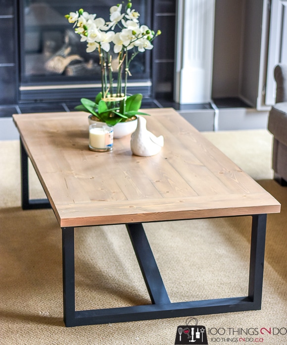 Rustic Industrial Coffee Table – The House of Wood