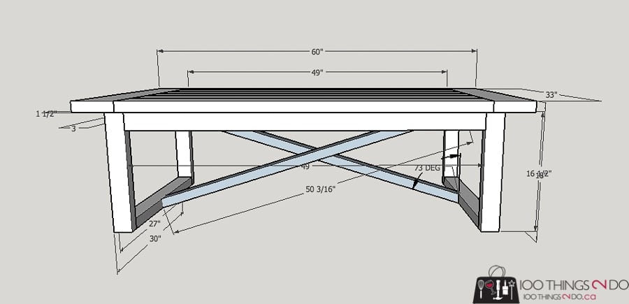 DIY Coffee table, Rustic Industrial coffee table, Restoration Hardware knock-off, easy coffee table, coffee table plans