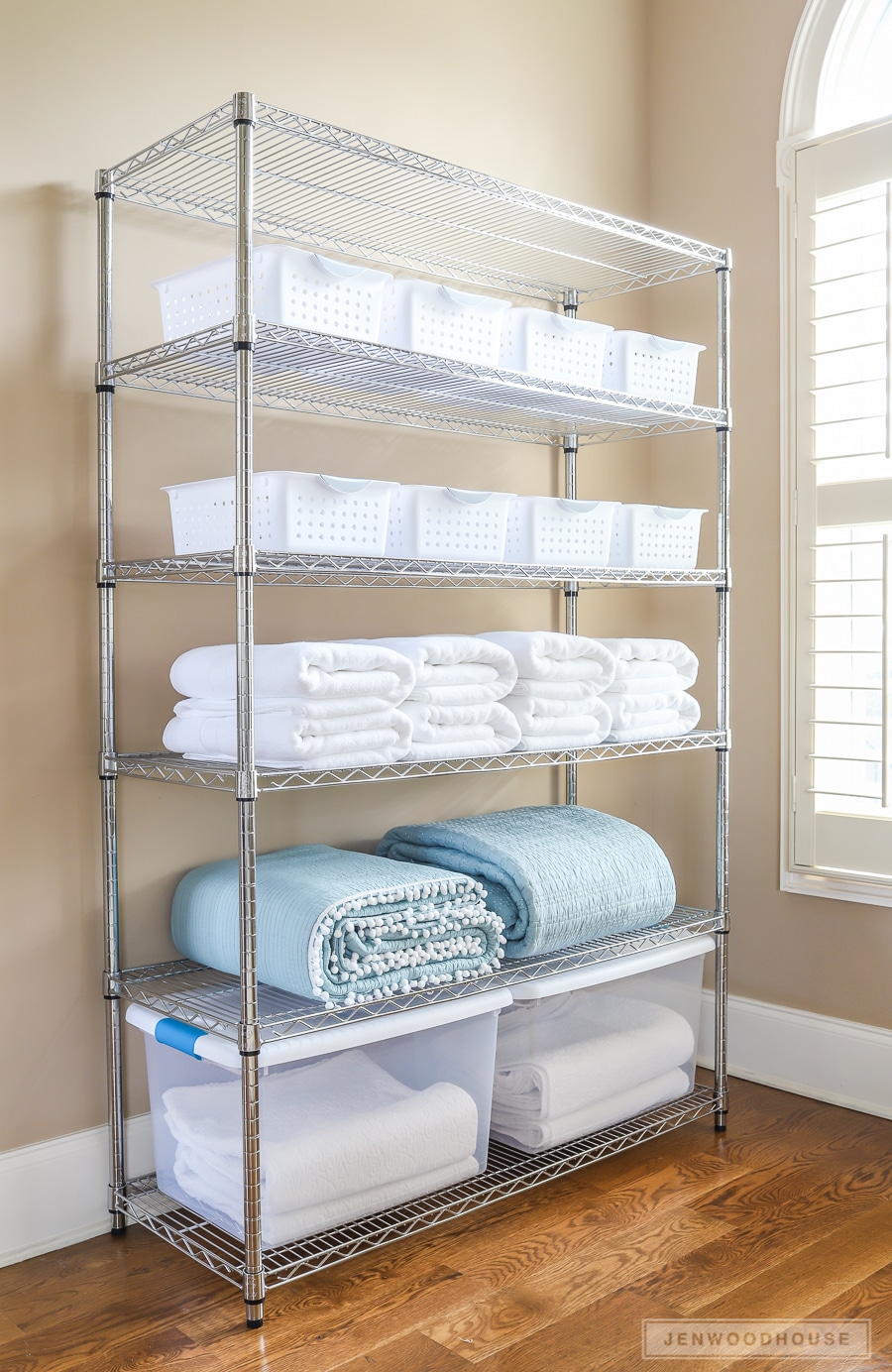 laundry room storage shelves