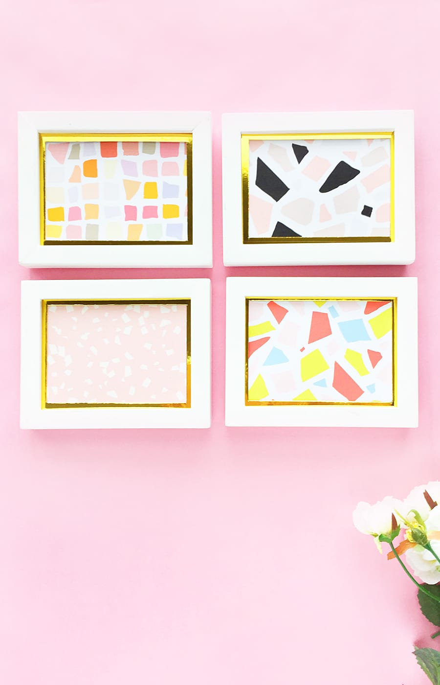 DIY Terrazzo Wall Art - You don't have to break the bank to add terrazzo to your home! Click through to make your own DIY Terrazzo Wall Art on The House of Wood