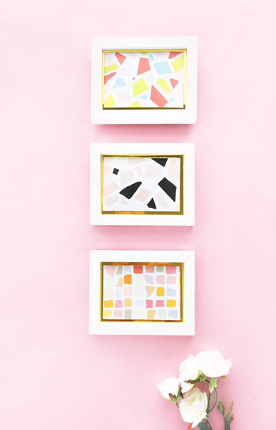 DIY Terrazzo Wall Art - You don't have to break the bank to add terrazzo to your home! Click through to make your own DIY Terrazzo Wall Art on The House of Wood