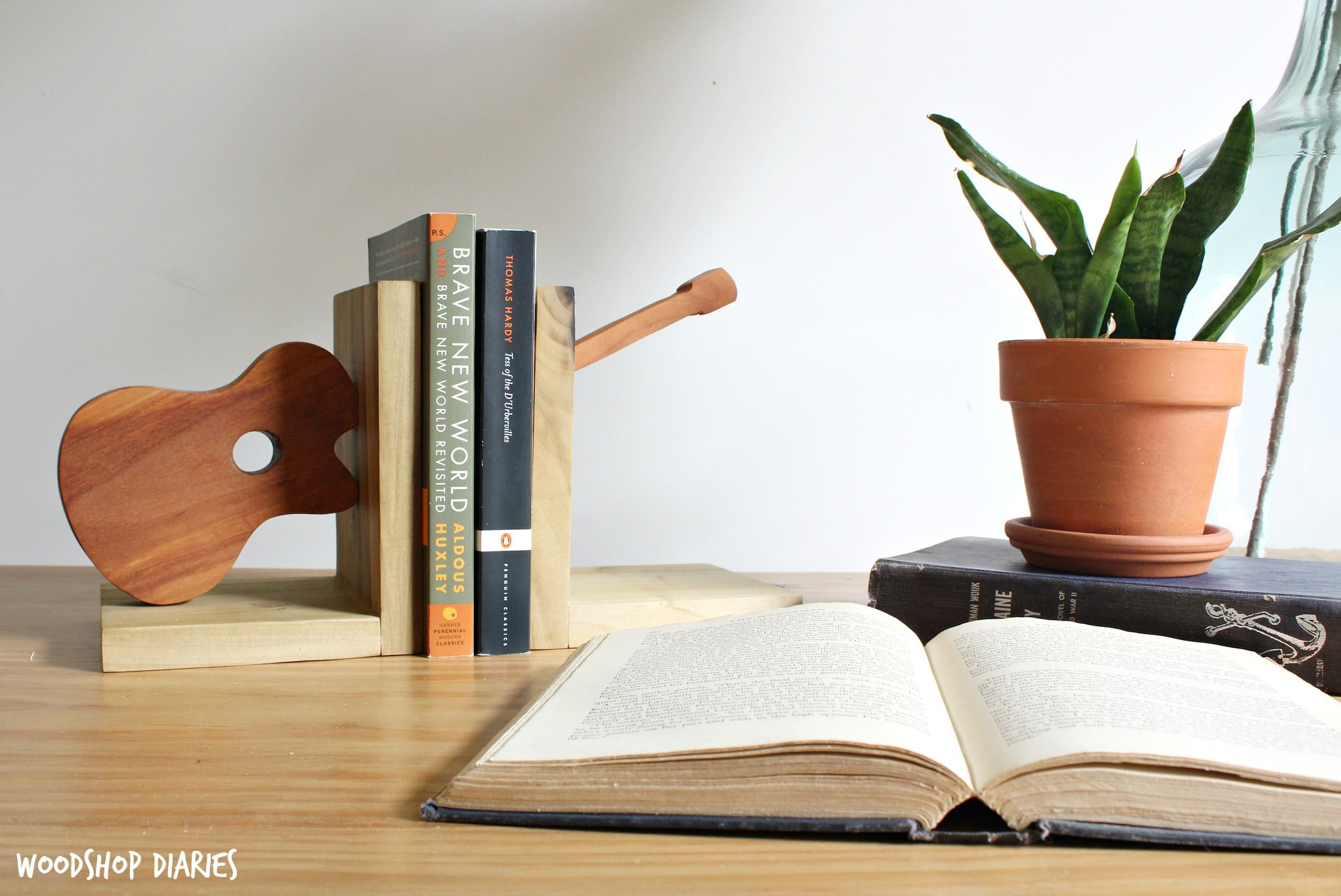 wooden bookends