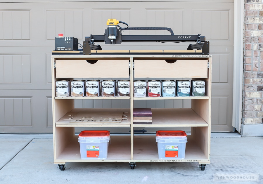 How to build a DIY Mobile Workbench with Drawers and Shelves