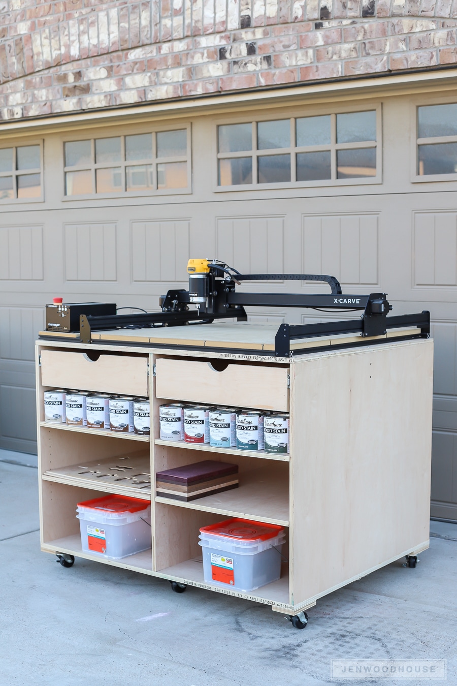 How To Build A Diy Mobile Workbench With Drawers And Shelves