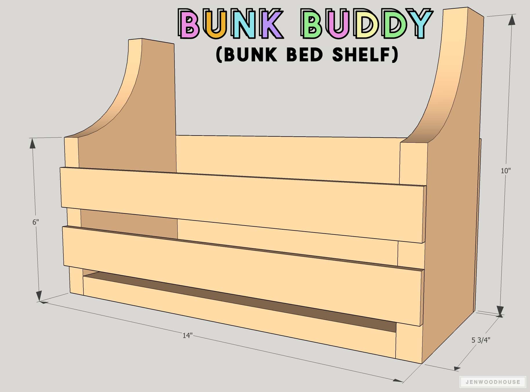 Diy Bunk Buddy Bed Shelf, Bunk Bed Cup Holder