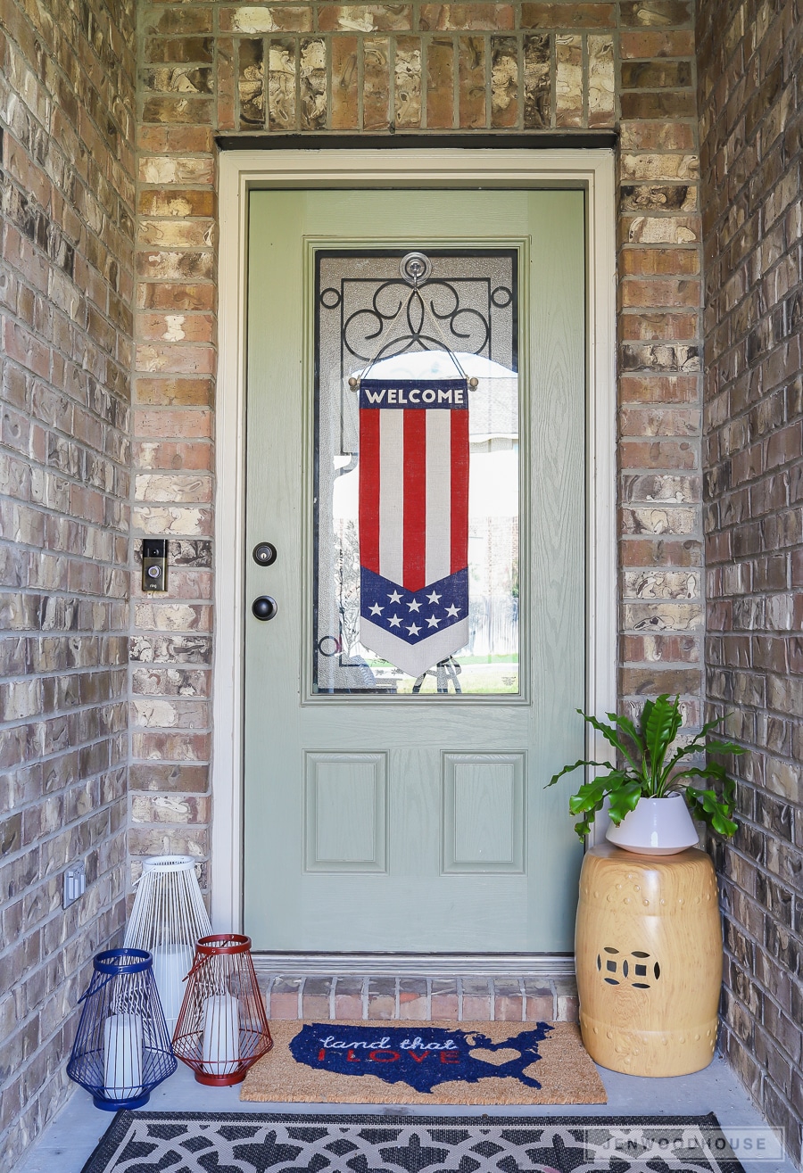 Patriotic front door decor